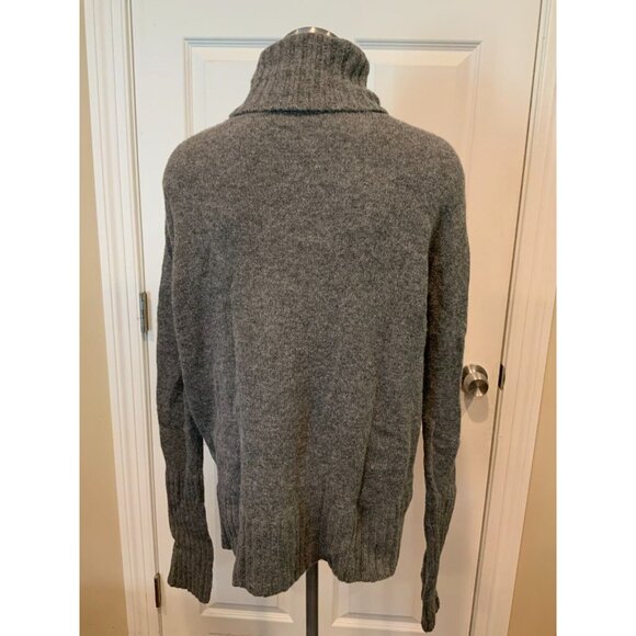 Moth Anthropologie Gray Wool Turtleneck Sweater, Size XXS - Picture 6 of 9